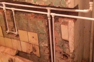 Замена труб в ванной